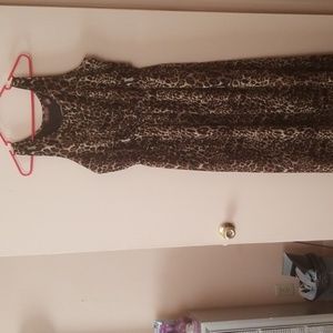Sleeveless Leopard Print Dress